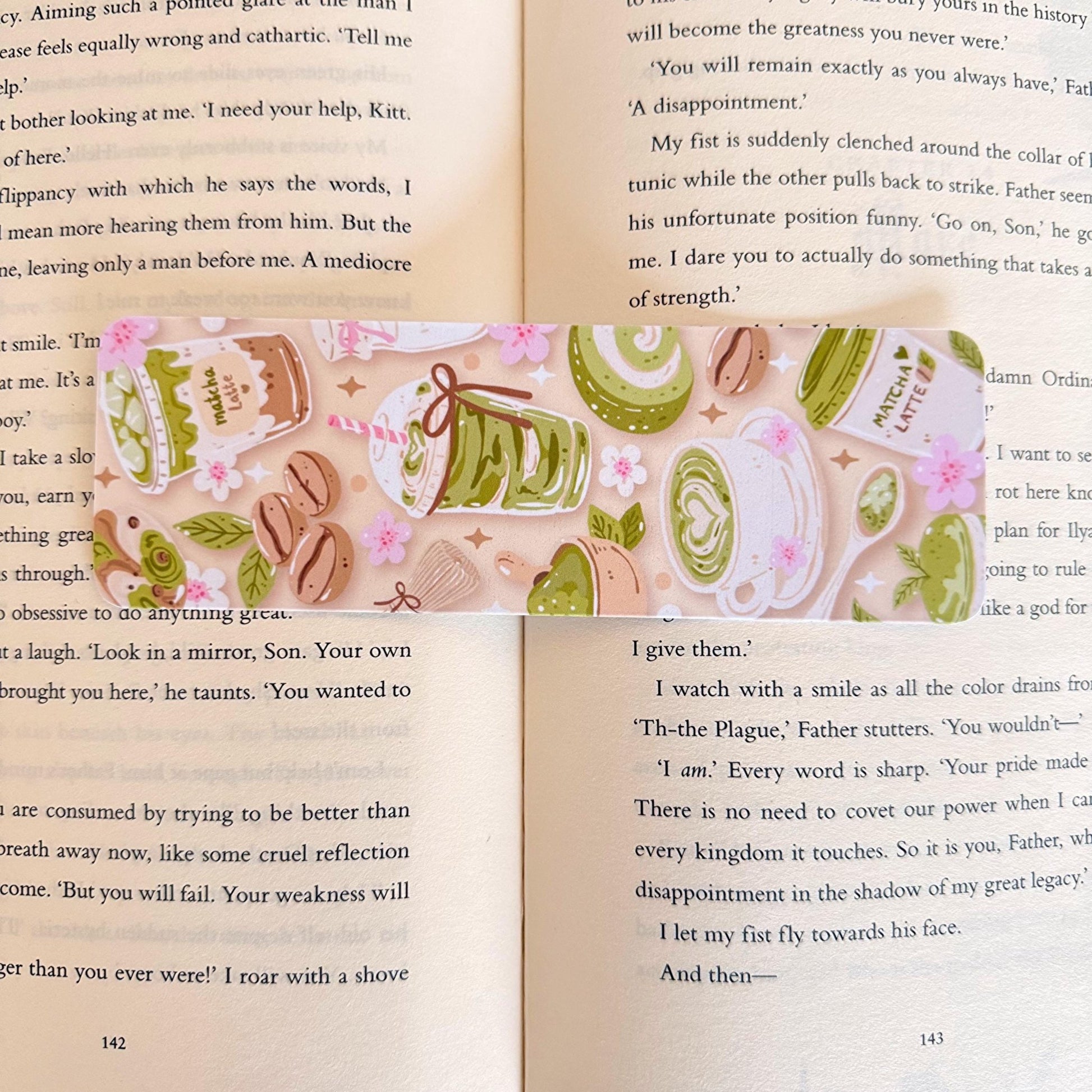 Matcha Latte Bookmark - Coquette Cloud Co