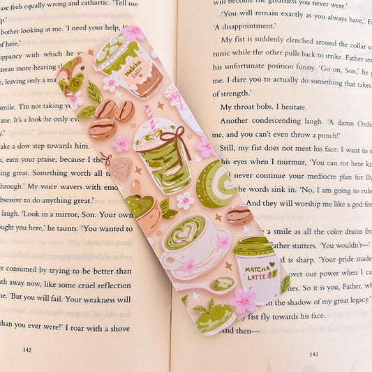 Matcha Latte Bookmark - Coquette Cloud Co