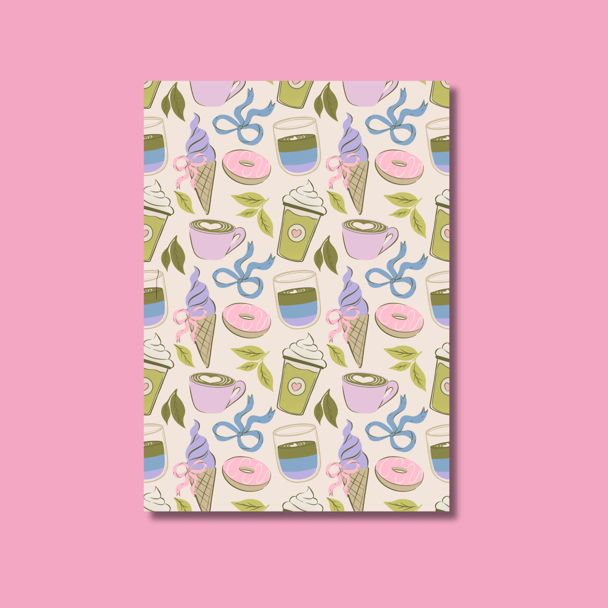 Matcha Lover Scrapbook Paper Pack A5 - Coquette Cloud Co