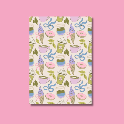 Matcha Lover Scrapbook Paper Pack A5 - Coquette Cloud Co