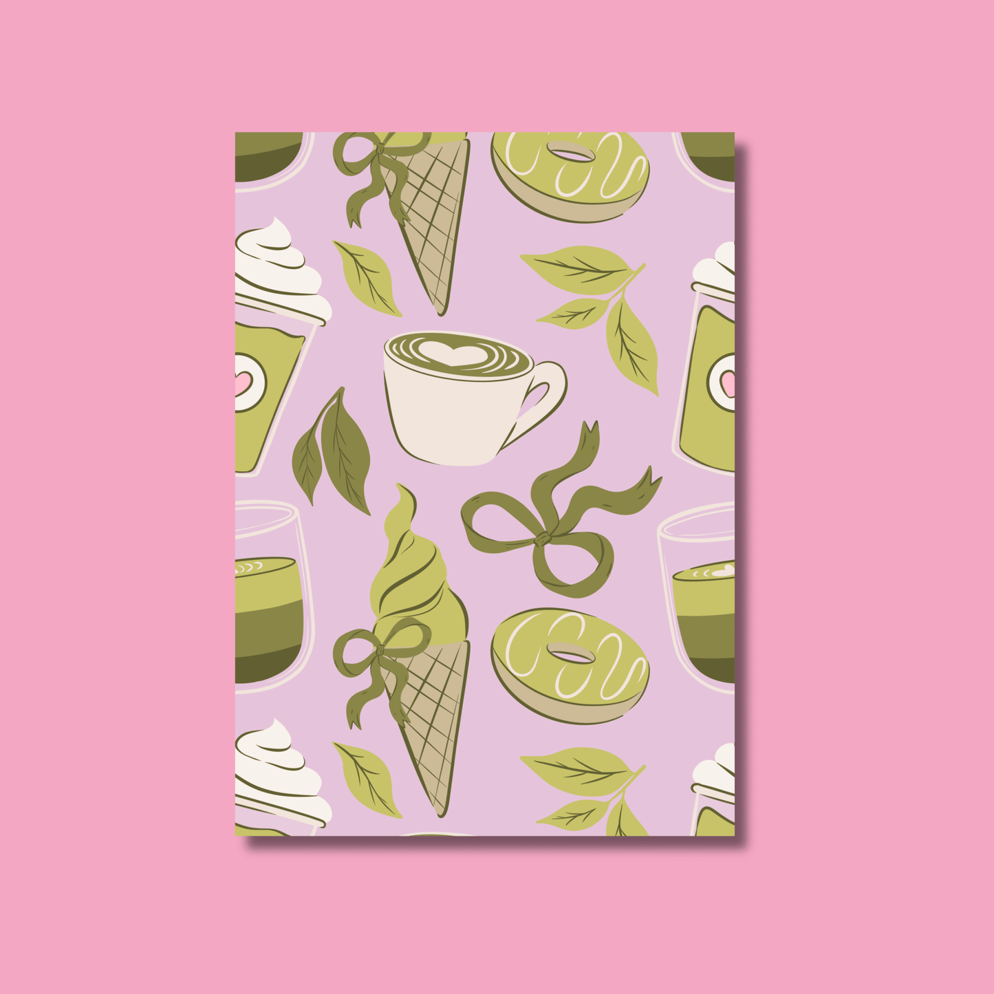 Matcha Lover Scrapbook Paper Pack A5 - Coquette Cloud Co