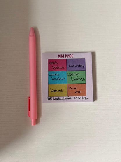 Mini Bingo Sticky Notes - Coquette Cloud Co
