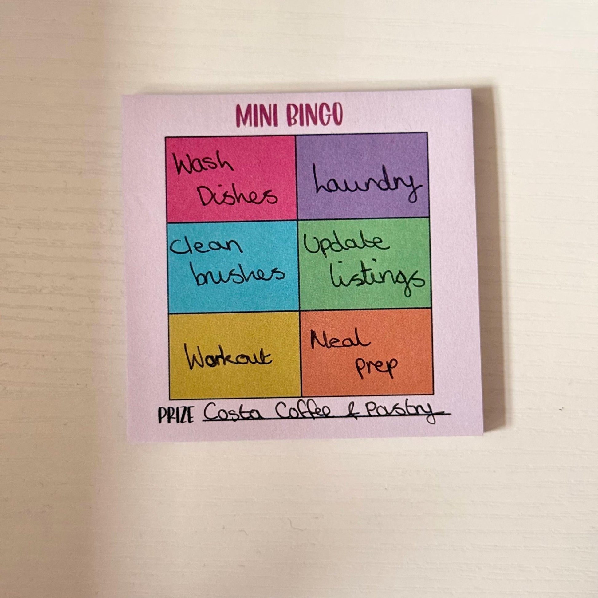 Mini Bingo Sticky Notes - Coquette Cloud Co