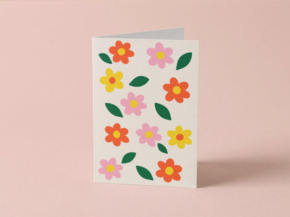 Minimalist Floral Simple Flower Greeting Card - Coquette Cloud Co