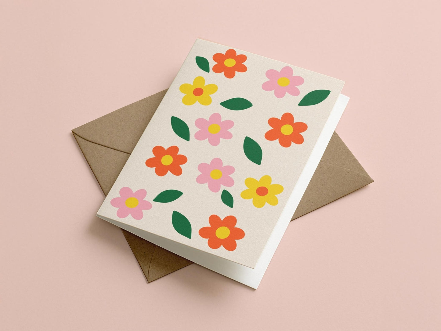 Minimalist Floral Simple Flower Greeting Card - Coquette Cloud Co