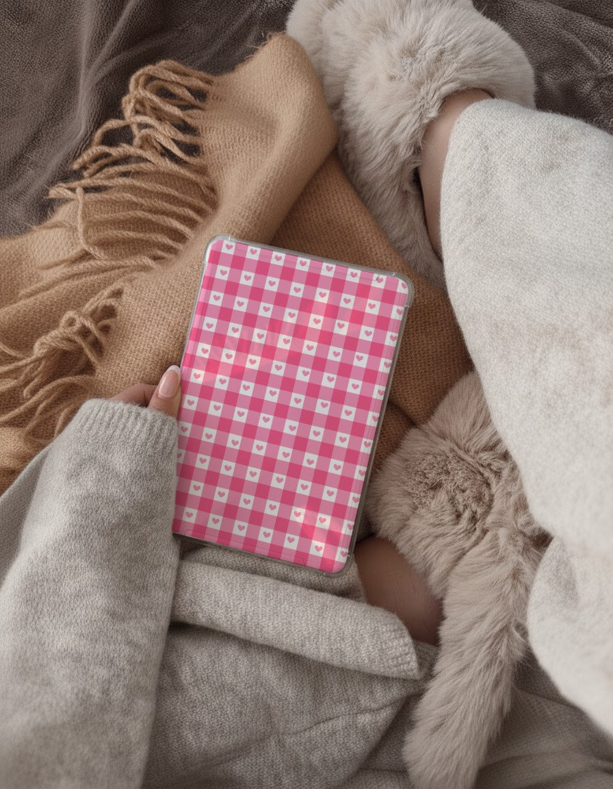 Gingham Hearts Kindle Insert