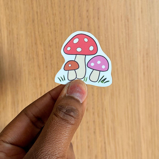 Mushroom Sticker - Coquette Cloud Co