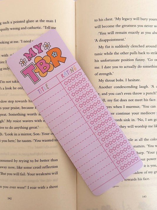 My TBR Bookmark - Coquette Cloud Co