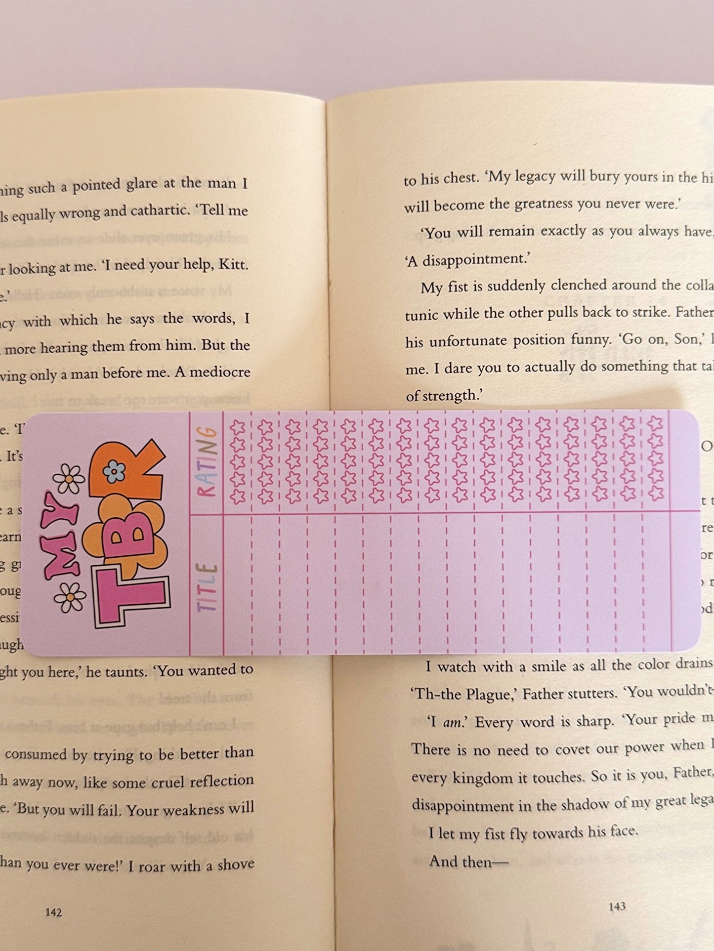 My TBR Bookmark - Coquette Cloud Co
