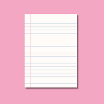 Notes Scrapbook Paper Pack A5 - Coquette Cloud Co