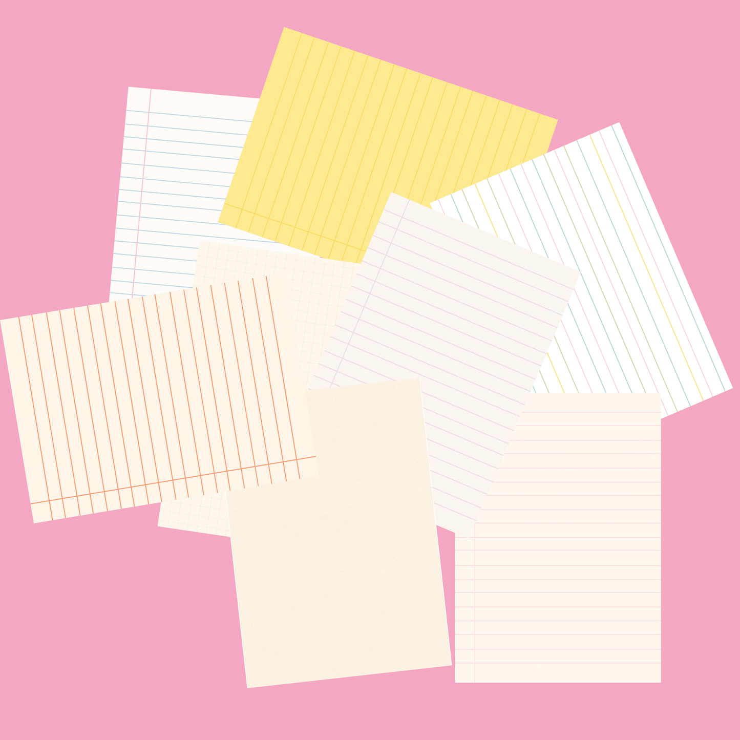 Notes Scrapbook Paper Pack A5 - Coquette Cloud Co