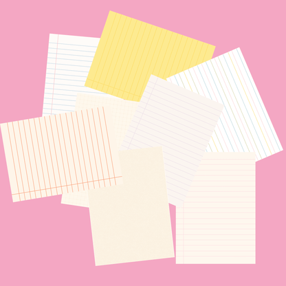 Notes Scrapbook Paper Pack A5 - Coquette Cloud Co
