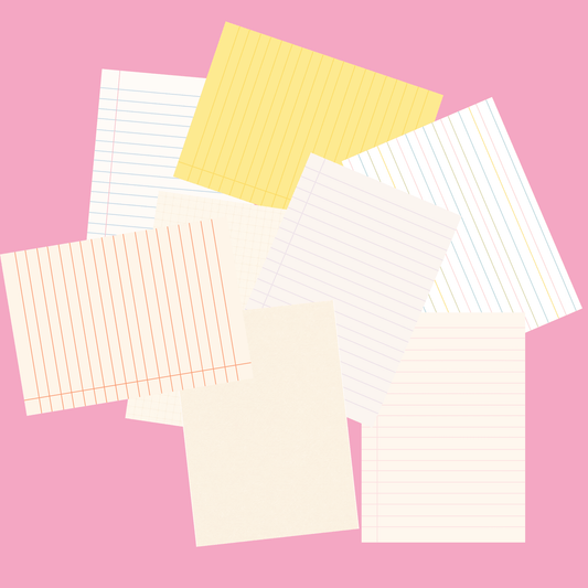 Notes Scrapbook Paper Pack A5 - Coquette Cloud Co