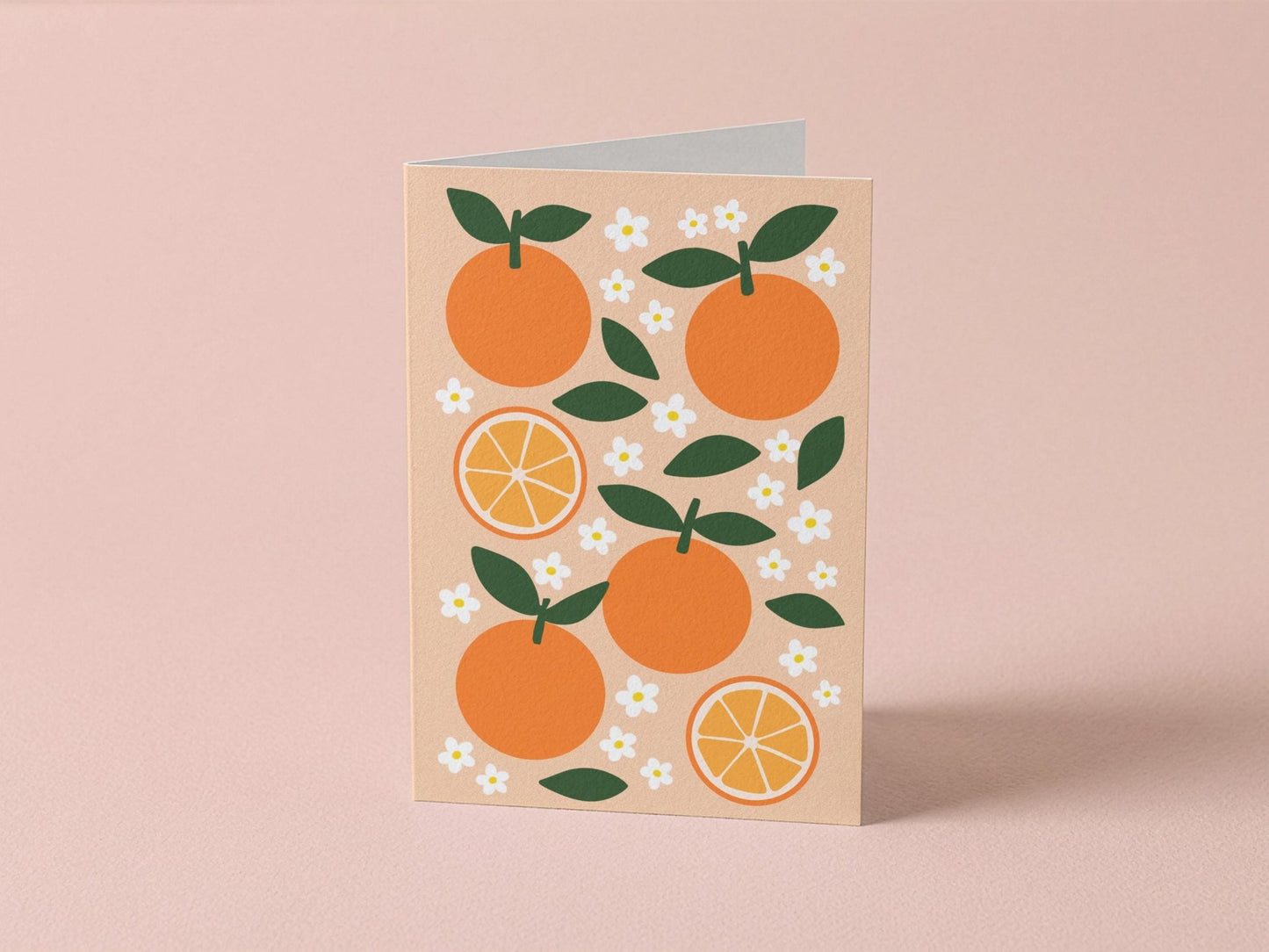 Orange Citrus Fruit Greeting Card - Coquette Cloud Co