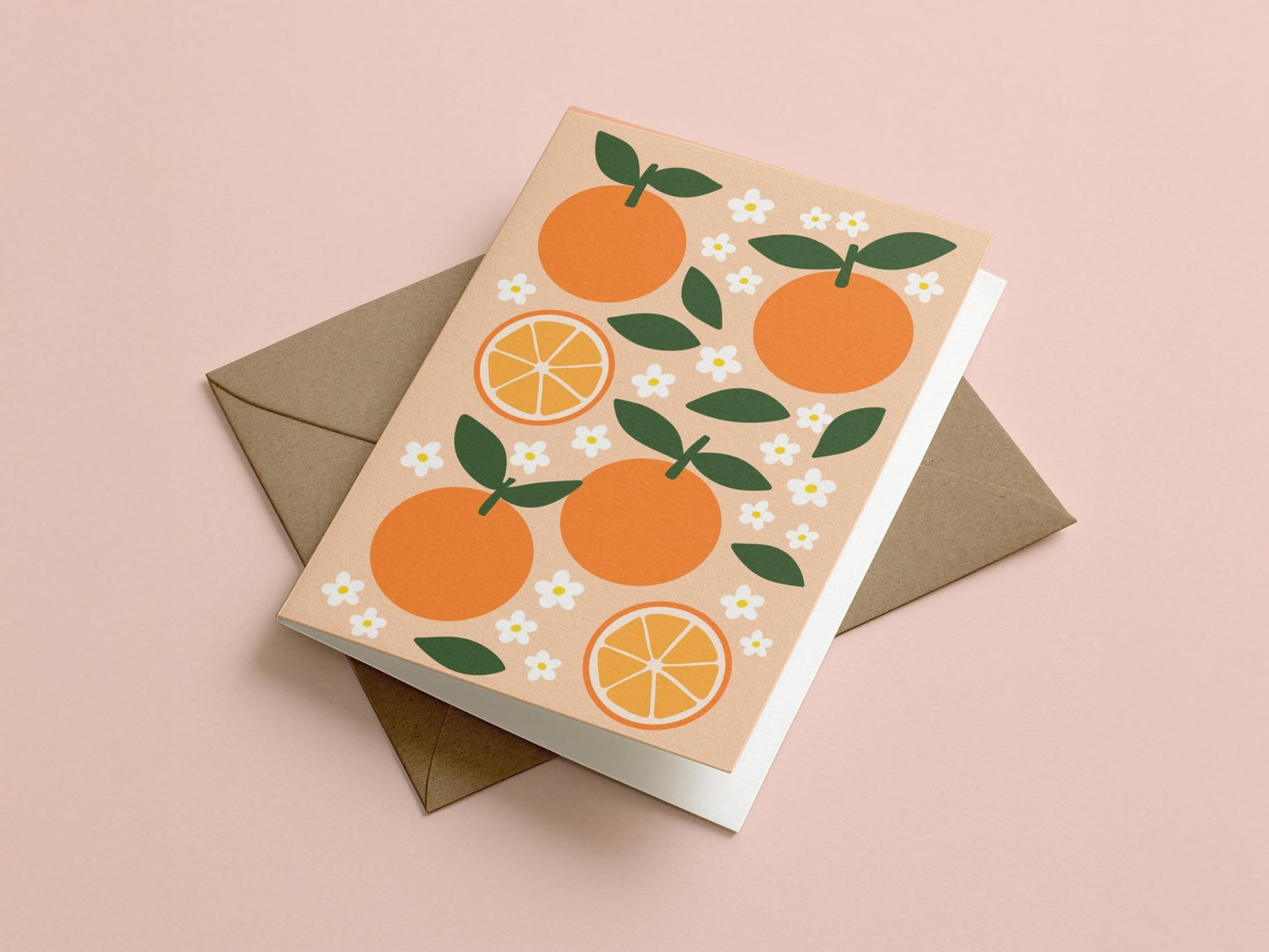 Orange Citrus Fruit Greeting Card - Coquette Cloud Co