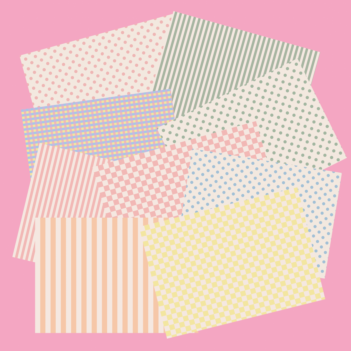 Pastel Scrapbook Paper Set A4 - Coquette Cloud Co