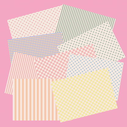 Pastel Scrapbook Paper Set A4 - Coquette Cloud Co