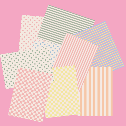 Pastel Scrapbook Paper Set A5 - Coquette Cloud Co