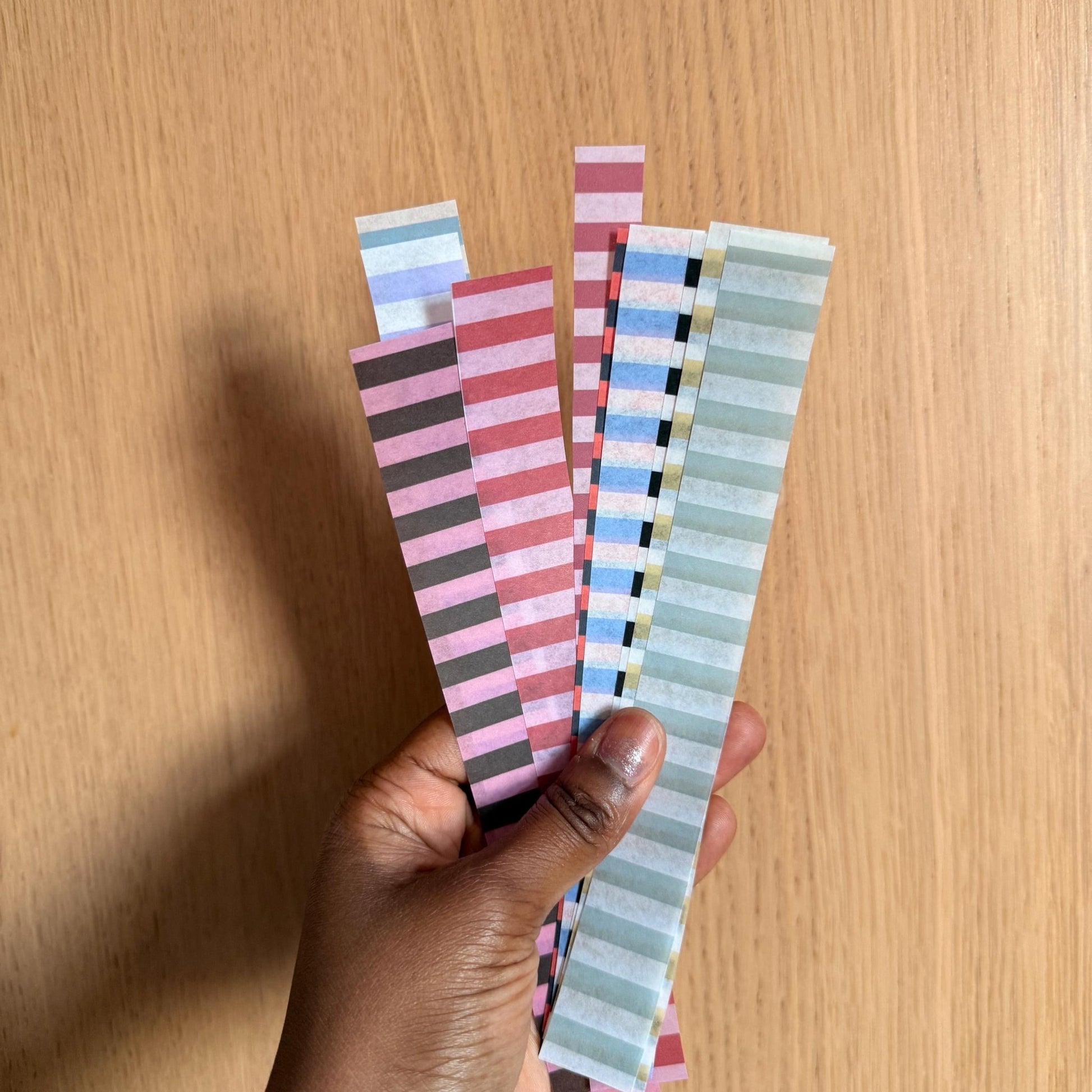 Pastel Stripe Washi Sticker Sheet - Coquette Cloud Co