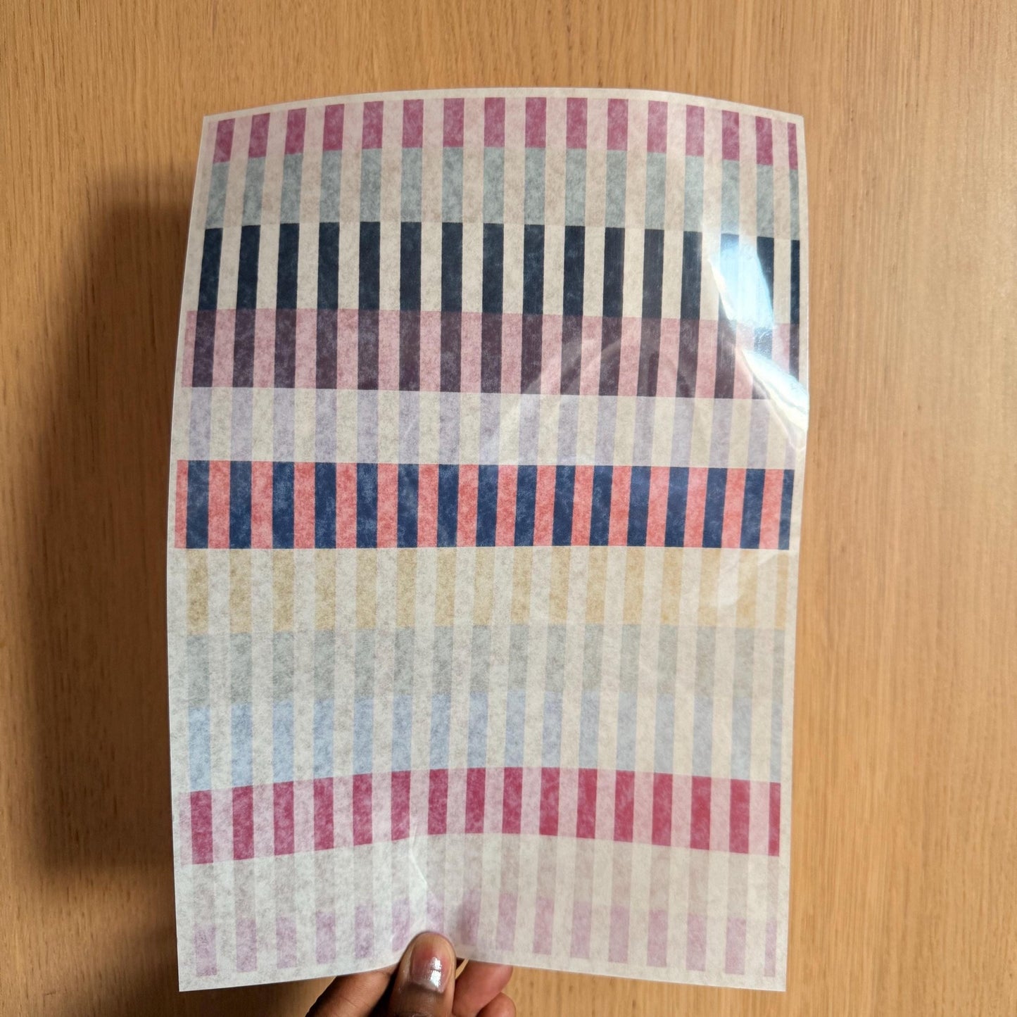 Pastel Stripe Washi Sticker Sheet - Coquette Cloud Co