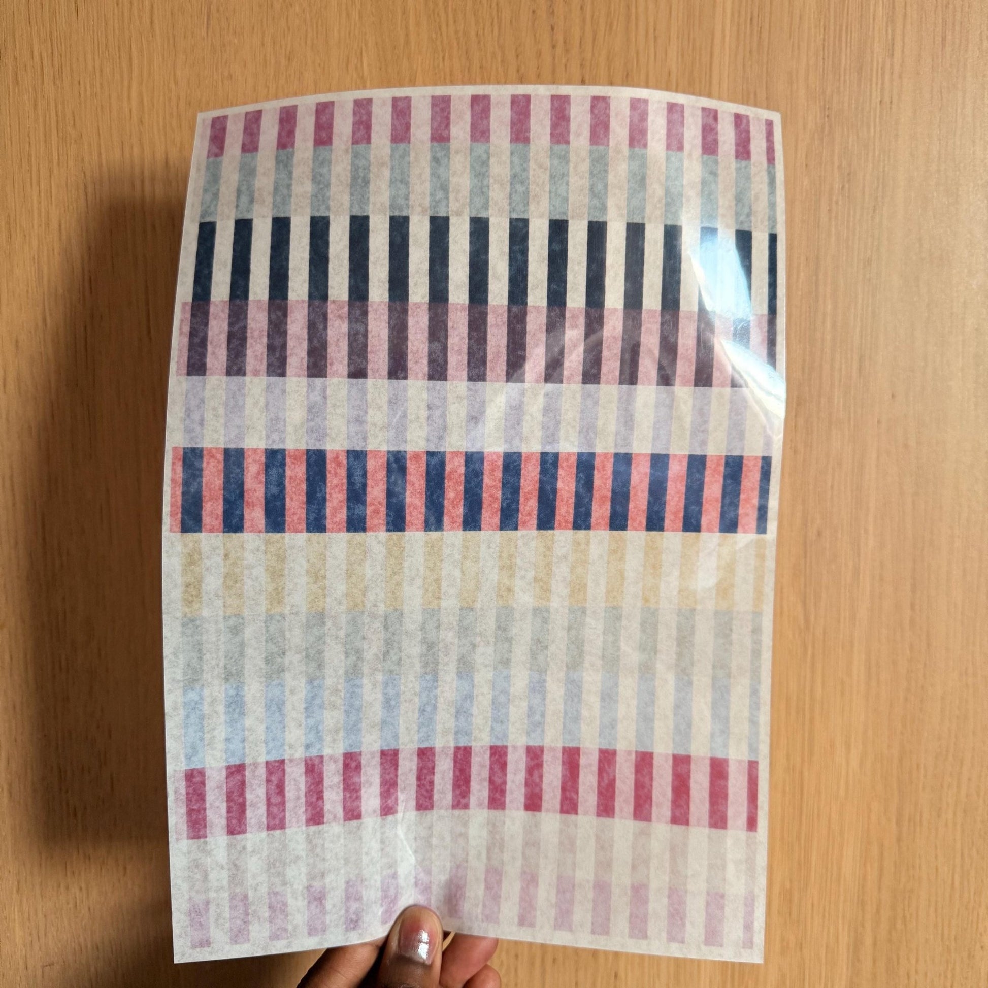 Pastel Stripe Washi Sticker Sheet - Coquette Cloud Co