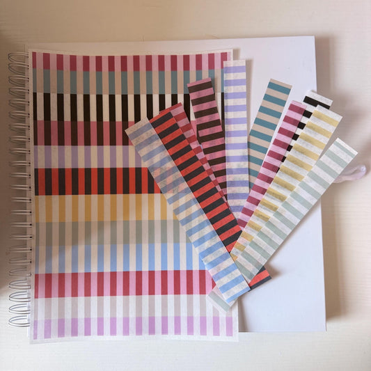 Pastel Stripe Washi Sticker Sheet - Coquette Cloud Co