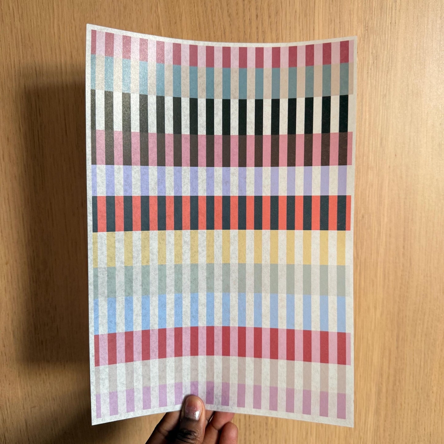 Pastel Stripe Washi Sticker Sheet - Coquette Cloud Co