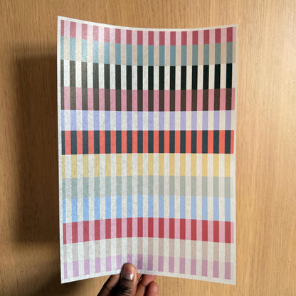Pastel Stripe Washi Sticker Sheet - Coquette Cloud Co