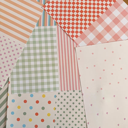 Patterned Scrapbook Paper Booklet A5 - Coquette Cloud Co