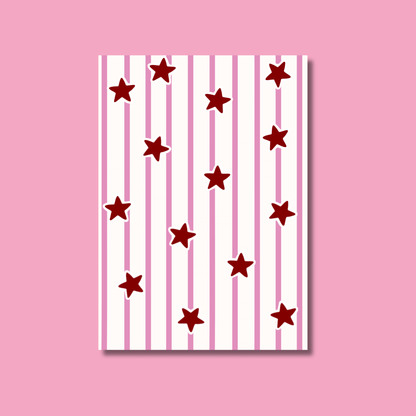 Pink Burgundy Scrapbook Paper Pack A5 - Coquette Cloud Co