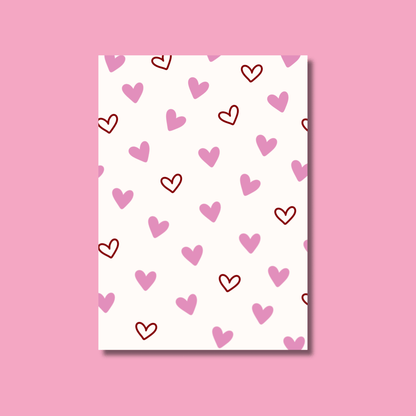 Pink Burgundy Scrapbook Paper Pack A5 - Coquette Cloud Co
