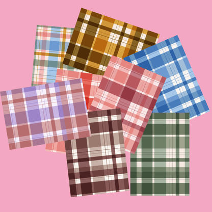 Plaid Scrapbook Paper Pack A5 - Coquette Cloud Co