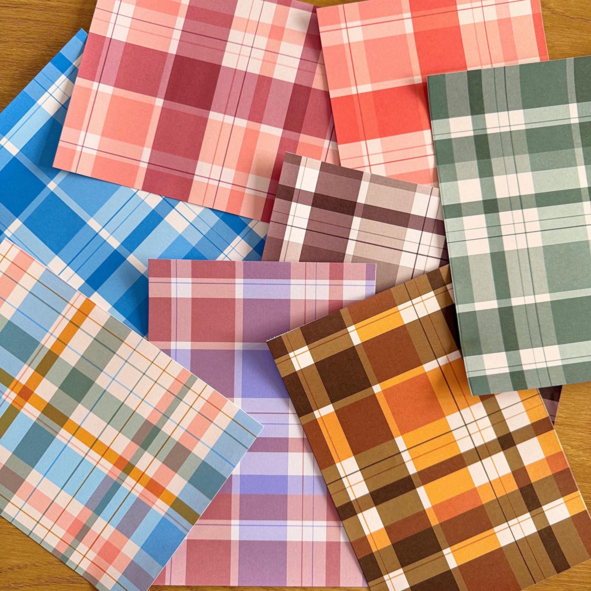 Plaid Scrapbook Paper Pack A5 - Coquette Cloud Co