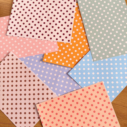 Polka Dot Scrapbook Paper Pack A5 - Coquette Cloud Co