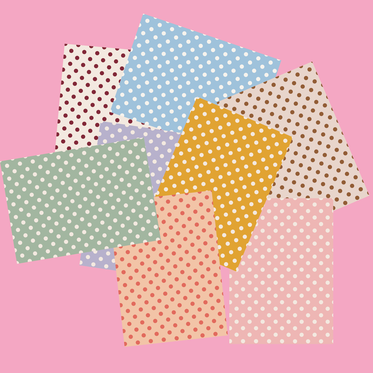 Polka Dot Scrapbook Paper Pack A5 - Coquette Cloud Co