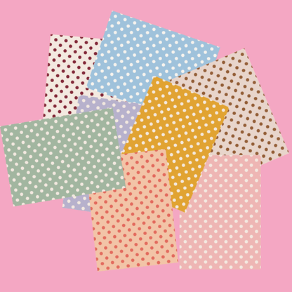 Polka Dot Scrapbook Paper Pack A5 - Coquette Cloud Co