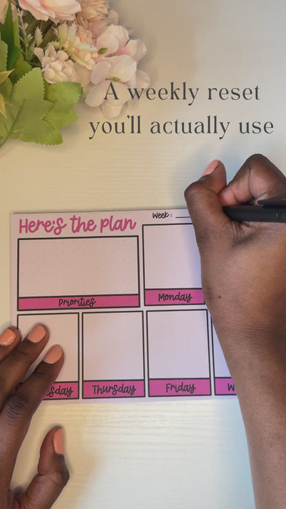 A5 Weekly Planner Notepad – Minimal Weekly Planning