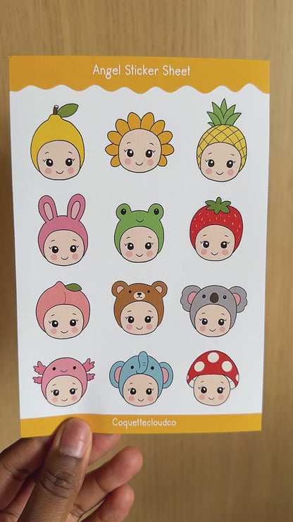 Angel Doll Face Sticker Sheet