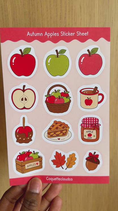 Autumn Apples Sticker Sheet