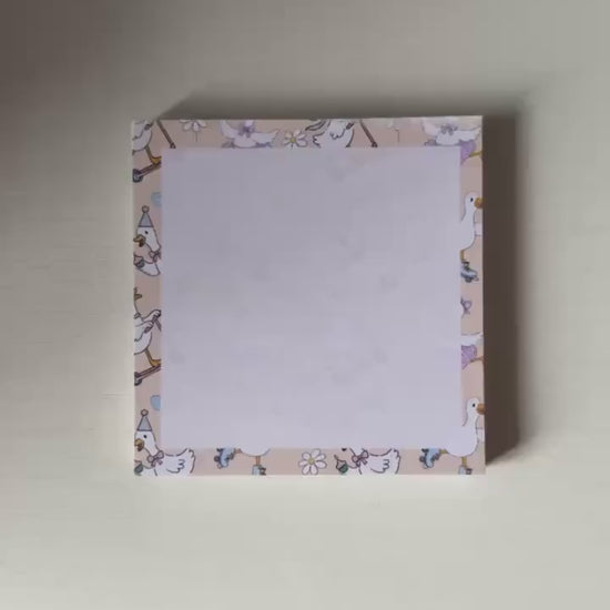 Silly Goose Memo Pad, Cute Kawaii Notepad, Funny Goose Stationery, Aesthetic Desk Notes, Cute Animal Memo Pad Gift