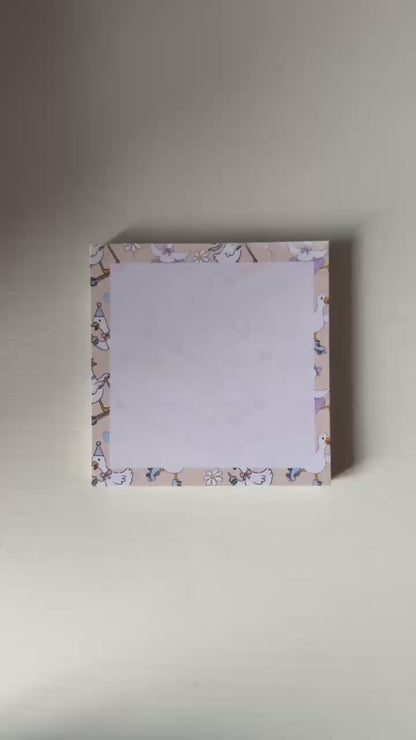 Silly Goose Memo Pad, Cute Kawaii Notepad, Funny Goose Stationery, Aesthetic Desk Notes, Cute Animal Memo Pad Gift