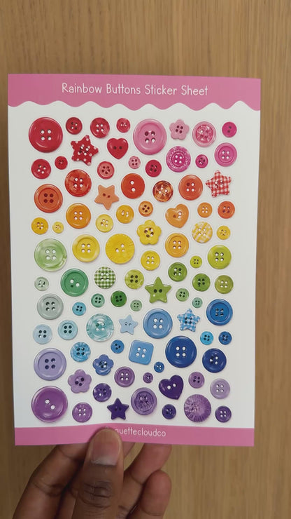 Rainbow Buttons Sticker Sheet