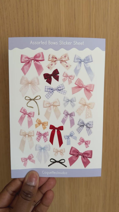 Assorted Bows Sticker Sheet
