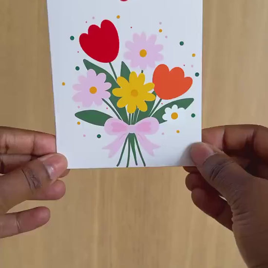 Congrats Card, Congratulations Card, Cute Floral Greeting Card, Graduation Card, New Job Card, Engagement Card, Celebration Card