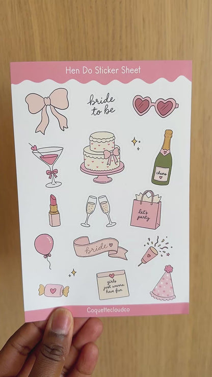Hen Do Sticker Sheet