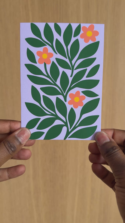 Green Botanical Floral Greeting Card