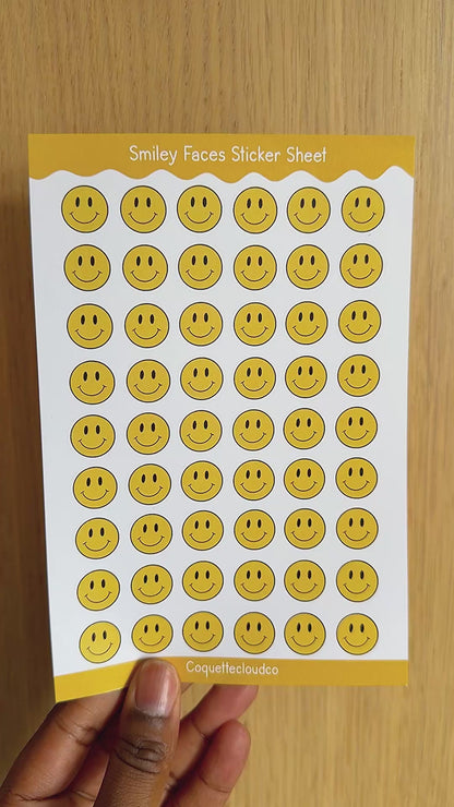 Smiley Face Sticker Sheet