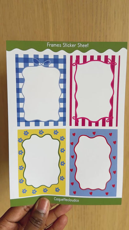 Coquette Frames Sticker Sheet