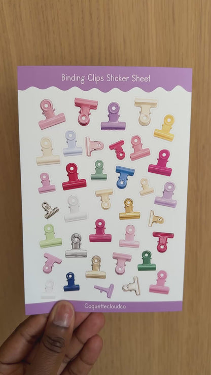 Binding Clips Sticker Sheet