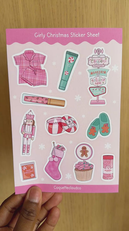 Girly Christmas Sticker Sheet